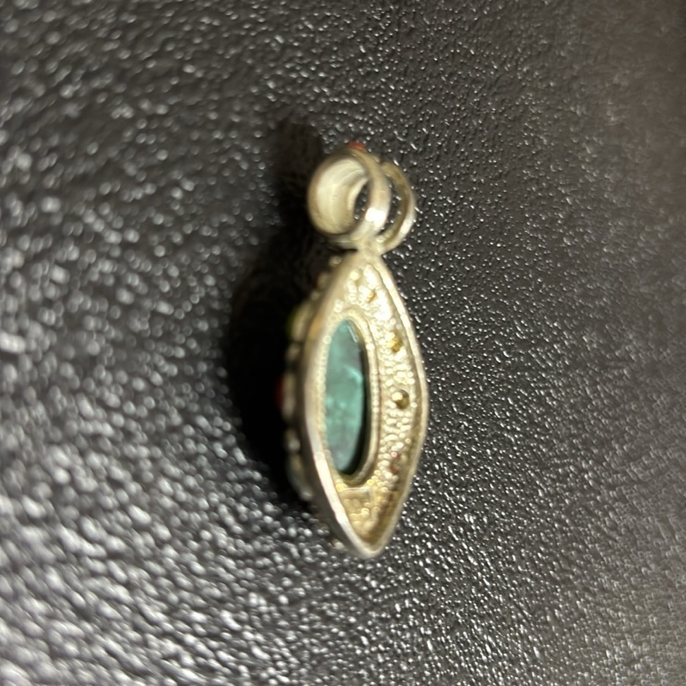MX Turquoise and Red Stone Pendant Earrings Jewelry Set Native American​ - Picture 9 of 10
